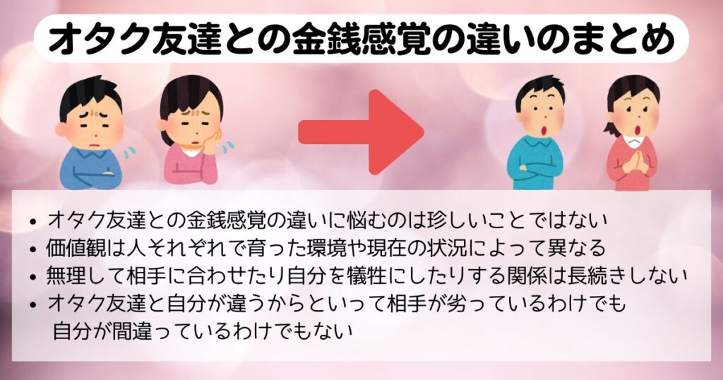 オタク友達と金銭感覚が合わない対策理解を深めるコツを完全ガイドの画像