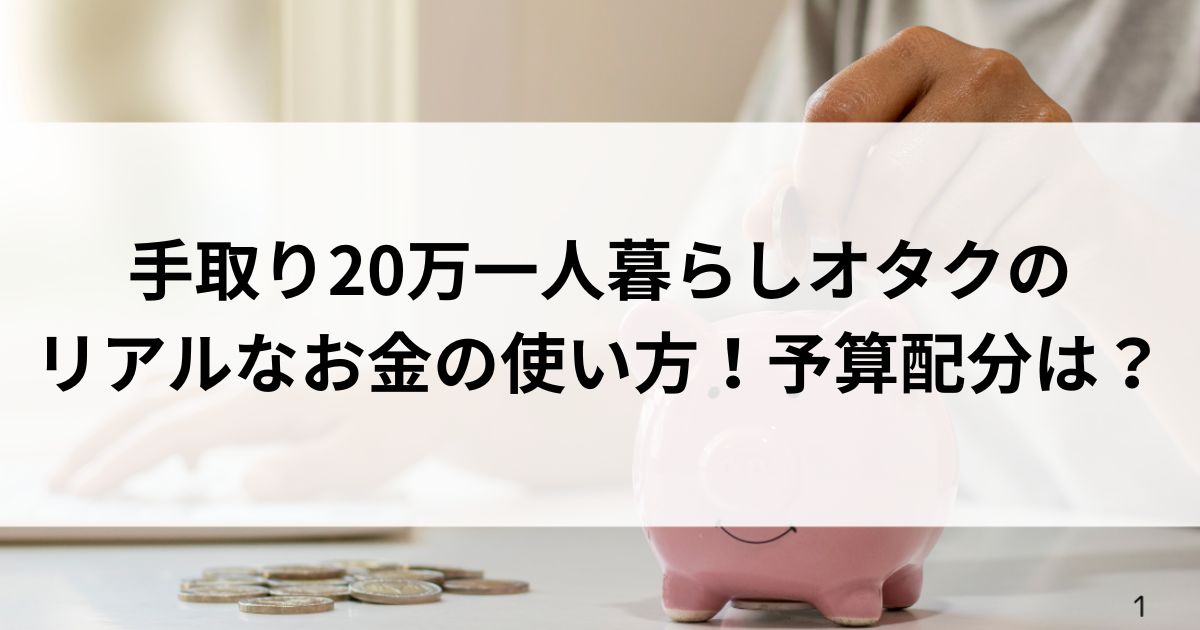 手取り20万一人暮らしオタクのリアルなお金の使い方！予算配分はの画像
