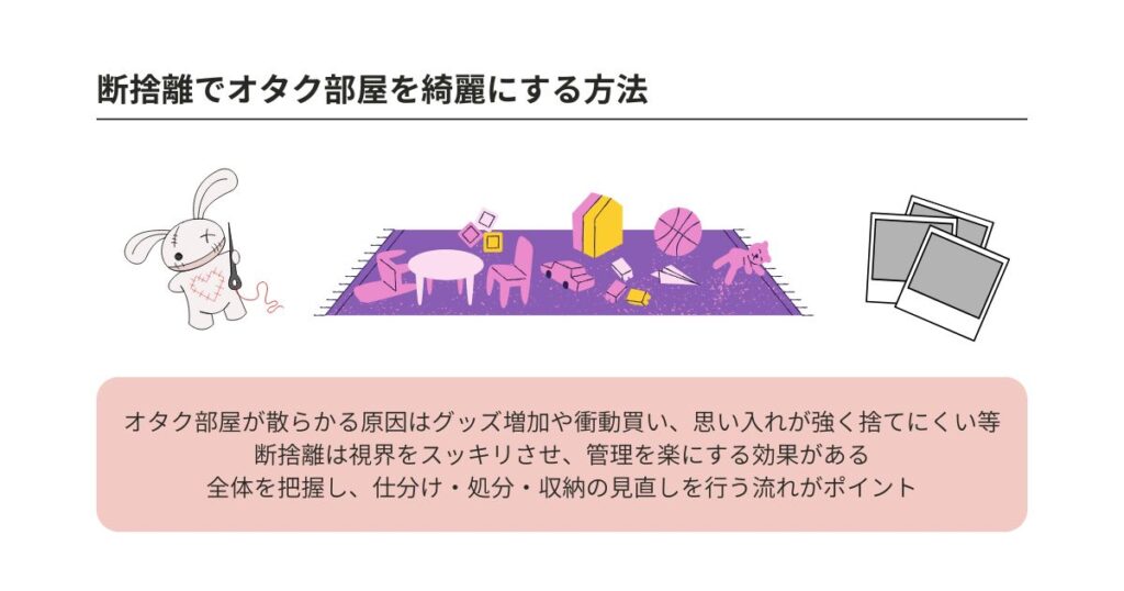 断捨離でオタク部屋を綺麗にするには?後悔しない処分方法を徹底解説の画像