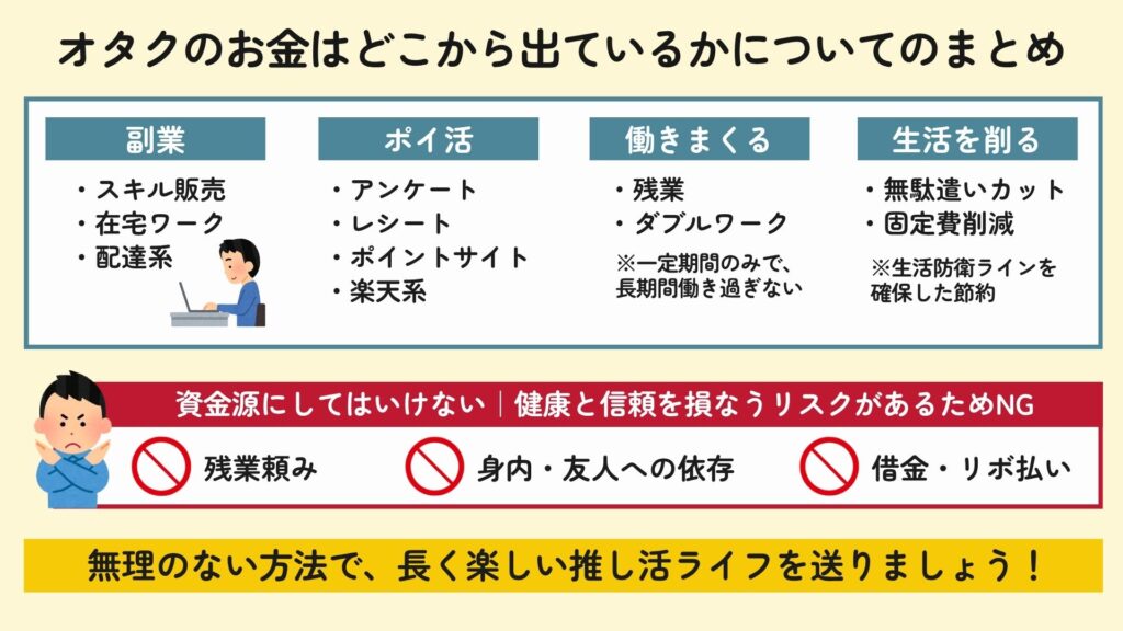 オタクのお金はどこから出てる?収入源や不足した時の対処法を解説の画像