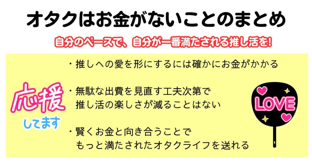 オタクはお金がない金欠の理由と推し活を両立するやりくり術を紹介の画像