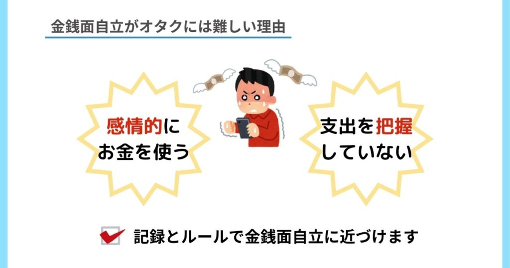 金銭面自立がオタクには難しい理由の画像