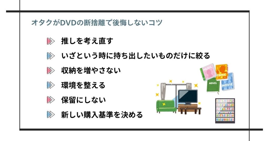 オタクがDVDの断捨離で後悔しないコツの画像